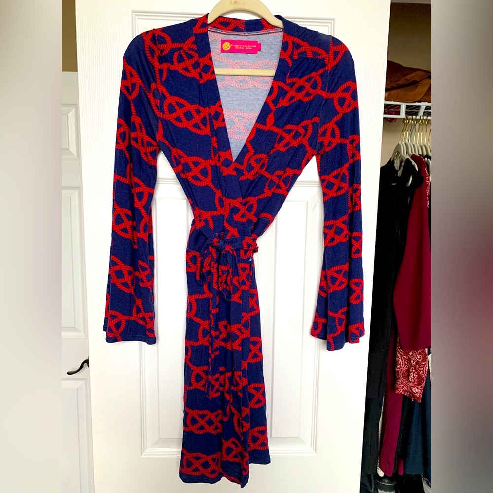 Macbeth Collection Nautical Wrap Dress by Margaret Josephs
